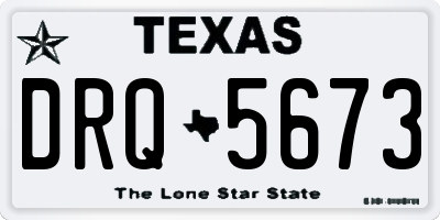 TX license plate DRQ5673