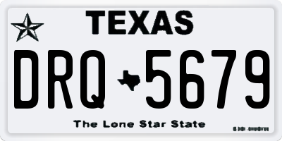 TX license plate DRQ5679