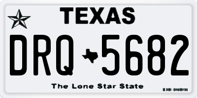 TX license plate DRQ5682