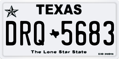 TX license plate DRQ5683