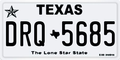 TX license plate DRQ5685