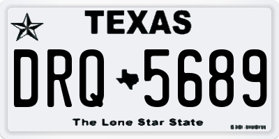 TX license plate DRQ5689