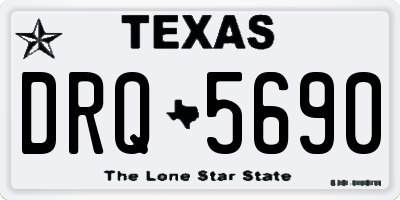 TX license plate DRQ5690