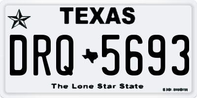 TX license plate DRQ5693