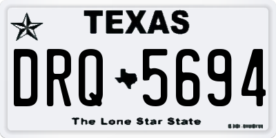 TX license plate DRQ5694