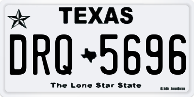 TX license plate DRQ5696