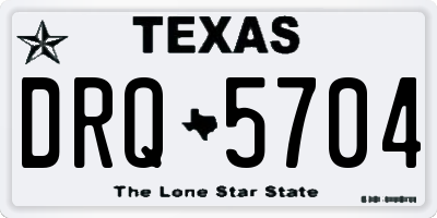 TX license plate DRQ5704