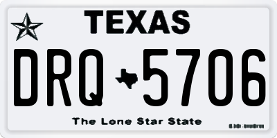 TX license plate DRQ5706
