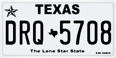 TX license plate DRQ5708