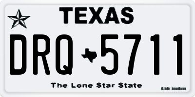 TX license plate DRQ5711