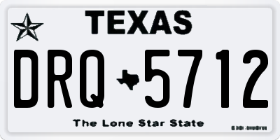 TX license plate DRQ5712