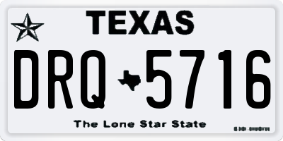 TX license plate DRQ5716