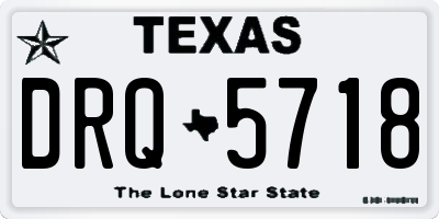 TX license plate DRQ5718
