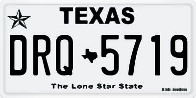 TX license plate DRQ5719