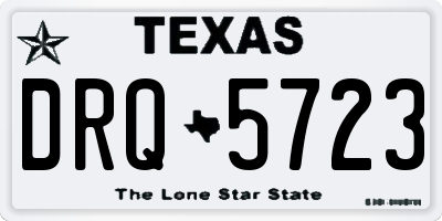 TX license plate DRQ5723