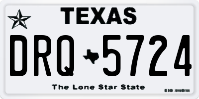 TX license plate DRQ5724