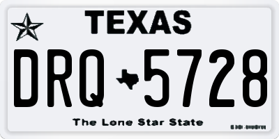 TX license plate DRQ5728