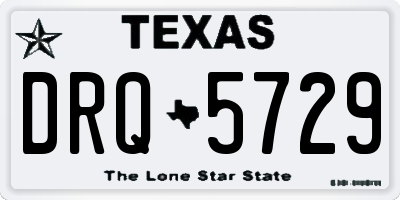 TX license plate DRQ5729