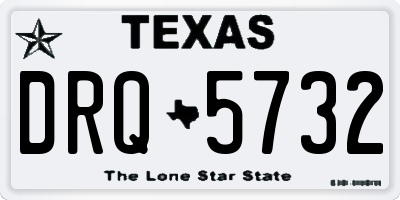 TX license plate DRQ5732