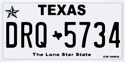TX license plate DRQ5734