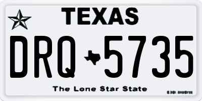 TX license plate DRQ5735