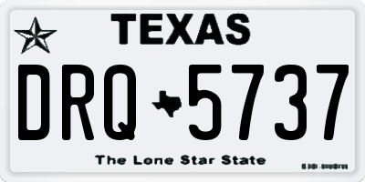 TX license plate DRQ5737