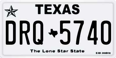 TX license plate DRQ5740
