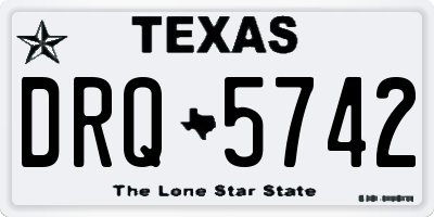 TX license plate DRQ5742