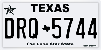 TX license plate DRQ5744