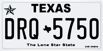 TX license plate DRQ5750