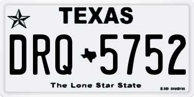 TX license plate DRQ5752