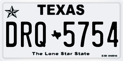 TX license plate DRQ5754