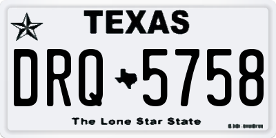 TX license plate DRQ5758
