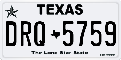 TX license plate DRQ5759
