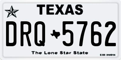 TX license plate DRQ5762