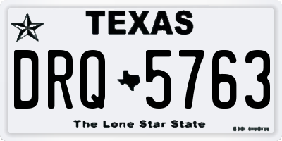TX license plate DRQ5763