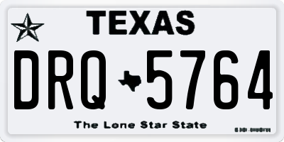 TX license plate DRQ5764