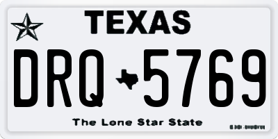 TX license plate DRQ5769