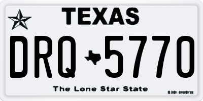 TX license plate DRQ5770