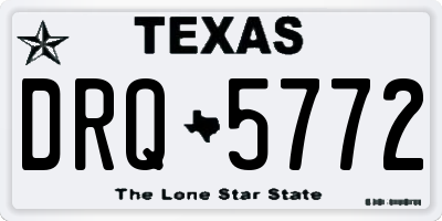 TX license plate DRQ5772