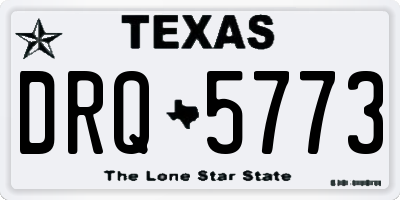 TX license plate DRQ5773