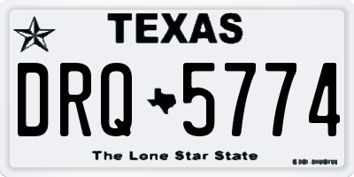 TX license plate DRQ5774