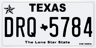 TX license plate DRQ5784