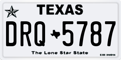 TX license plate DRQ5787