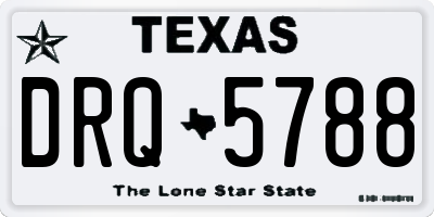 TX license plate DRQ5788