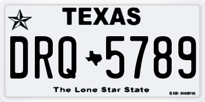 TX license plate DRQ5789