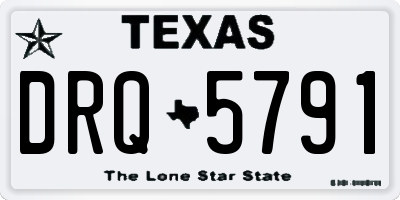 TX license plate DRQ5791