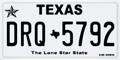TX license plate DRQ5792