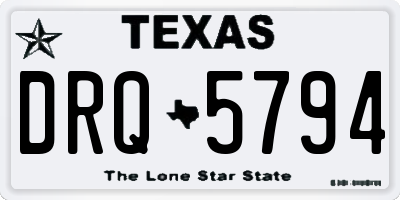 TX license plate DRQ5794