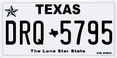 TX license plate DRQ5795